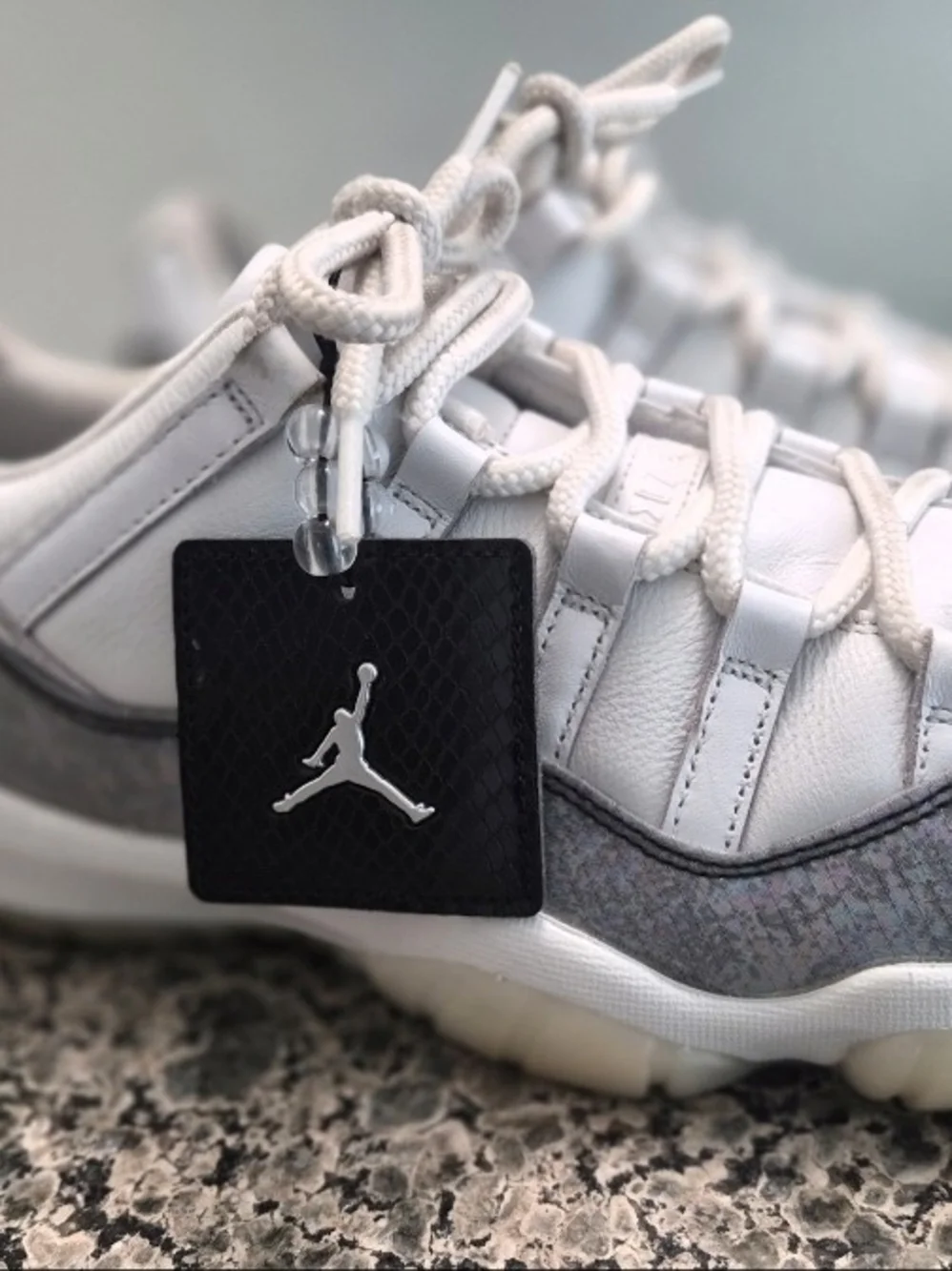 Jordan - Men's 11 - White and Grey Retro Low-Top Sneakers